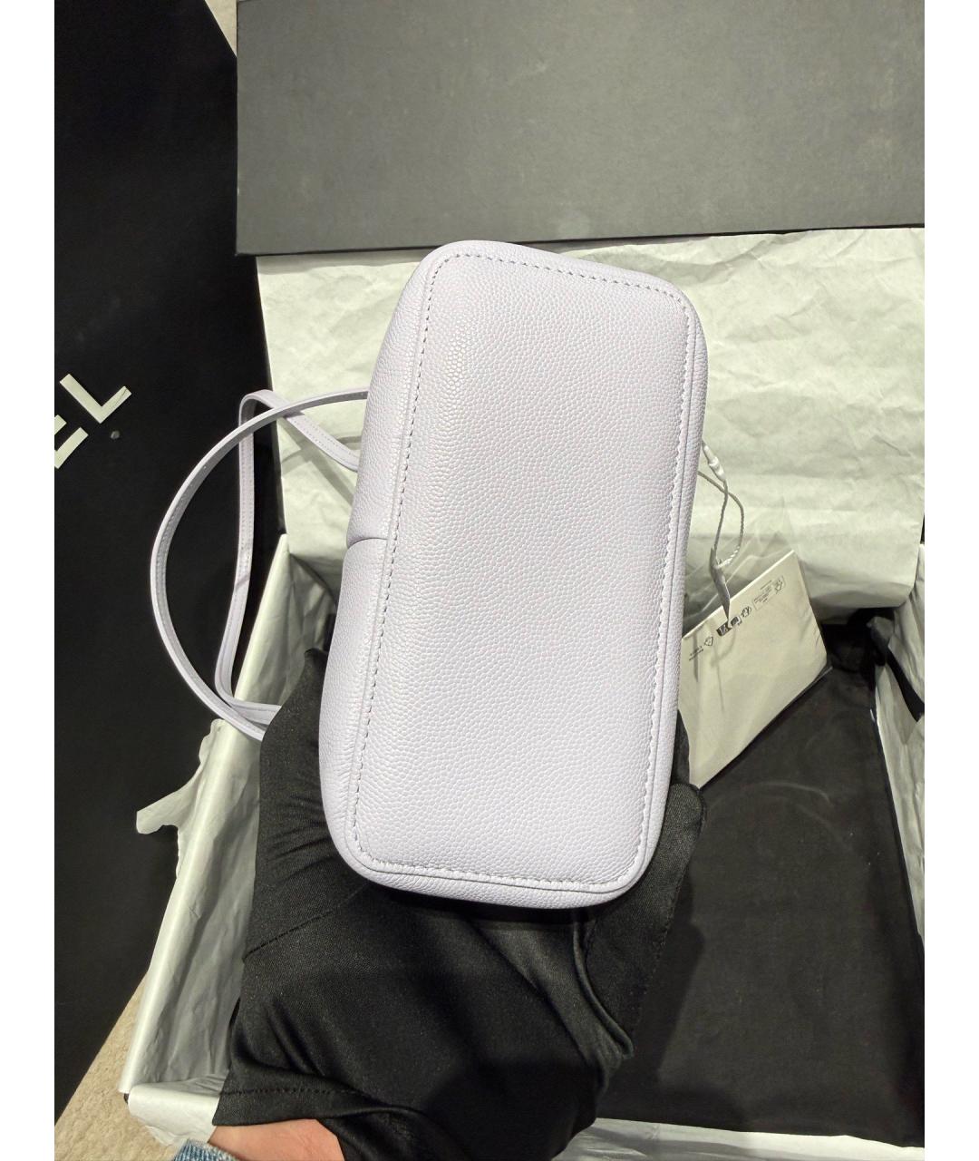 CHANEL Фиолетовая кожаная сумка через плечо, фото 6