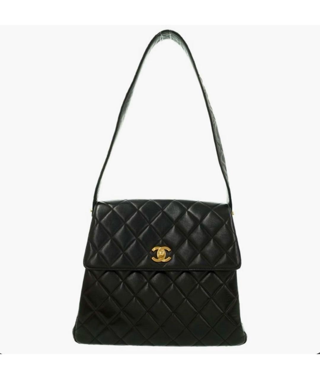 CHANEL Черная кожаная сумка через плечо, фото 9
