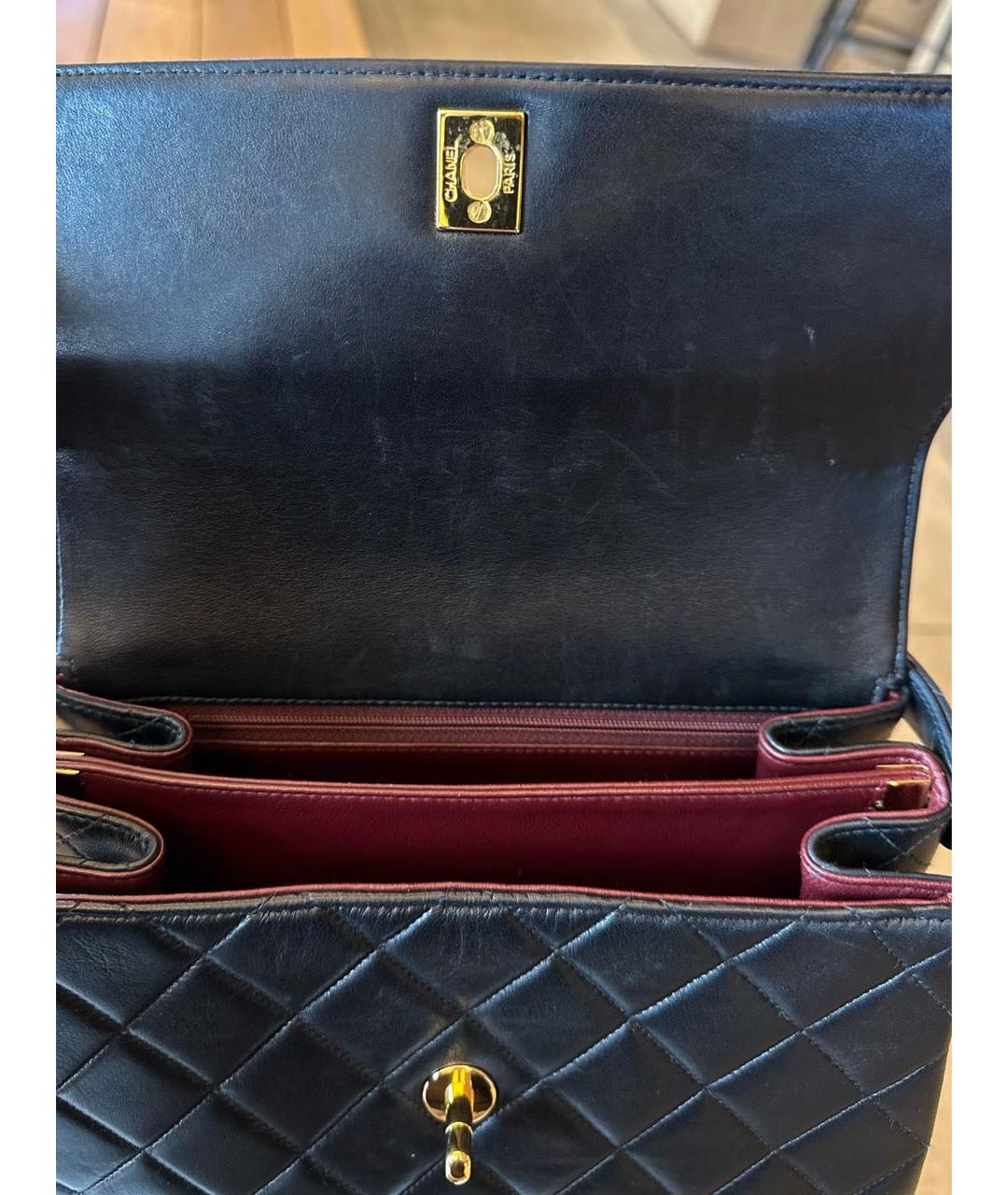 CHANEL Черная кожаная сумка через плечо, фото 7