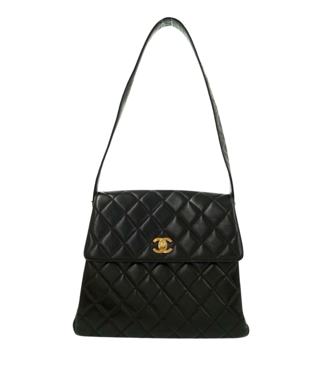 CHANEL Черная кожаная сумка через плечо, фото 1