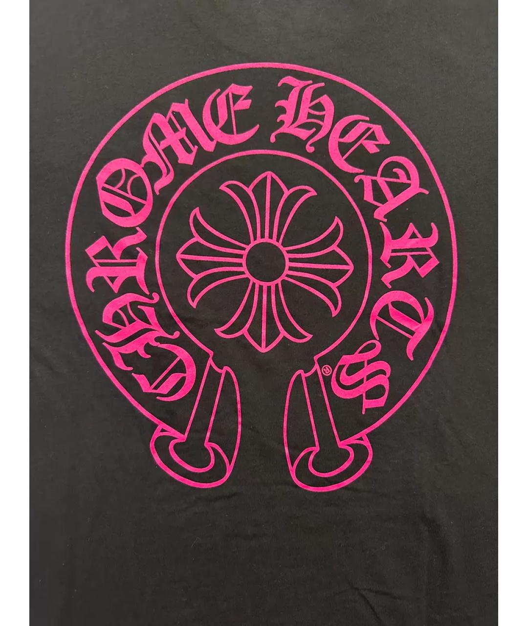 CHROME HEARTS Черная хлопковая футболка, фото 3