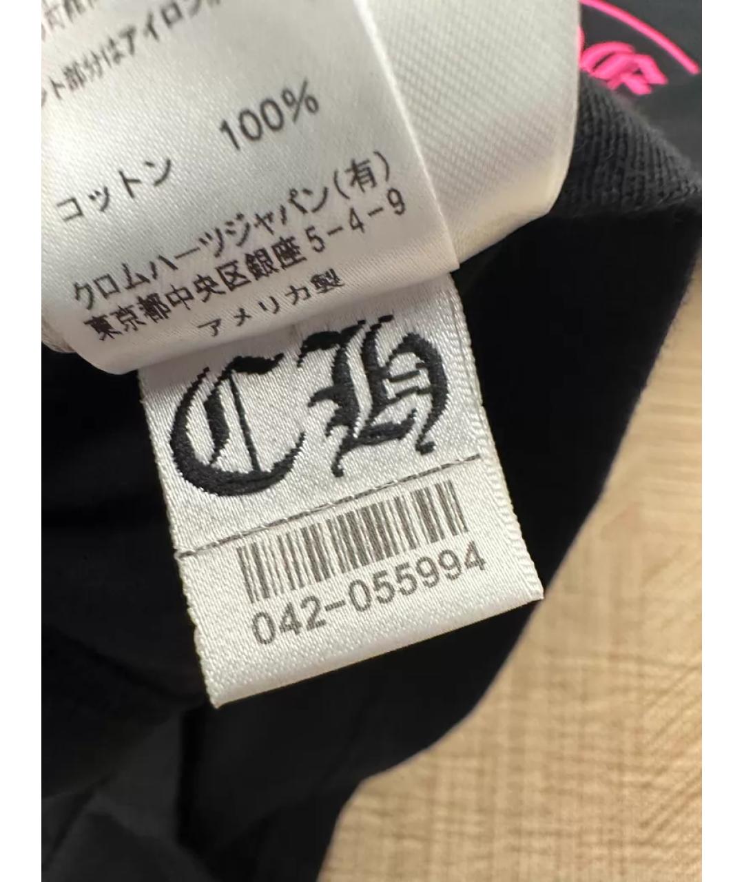 CHROME HEARTS Черная хлопковая футболка, фото 5