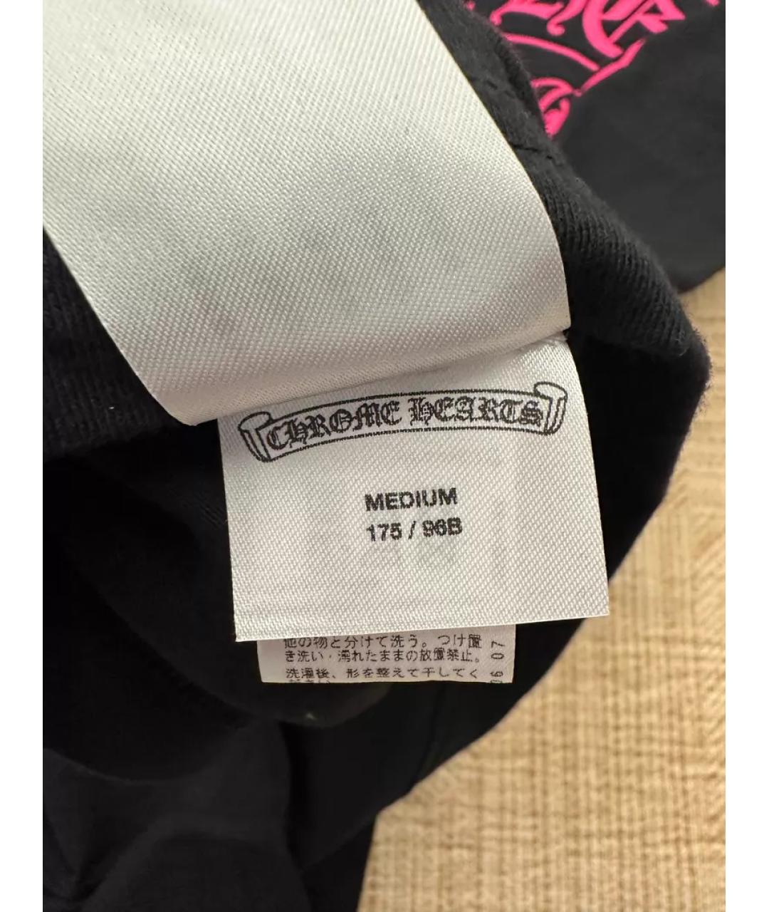 CHROME HEARTS Черная хлопковая футболка, фото 4