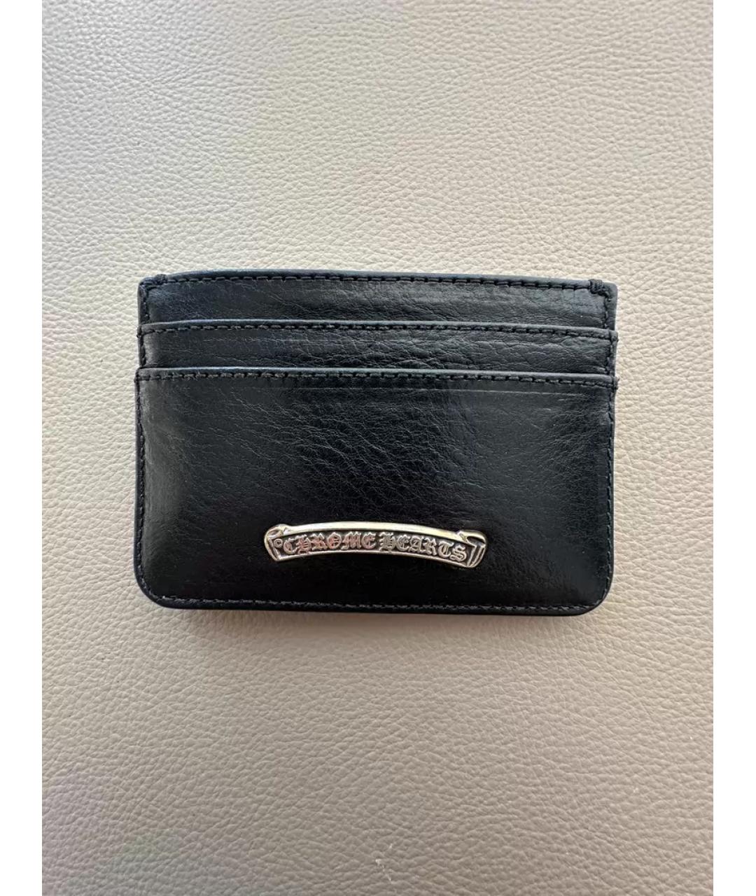 CHROME HEARTS Черный кожаный кардхолдер, фото 2
