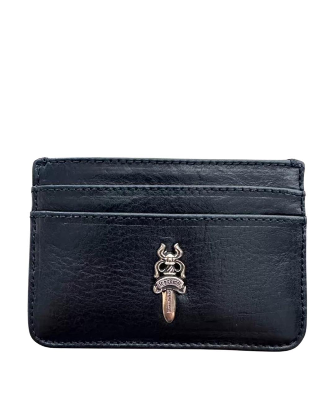 CHROME HEARTS Черный кожаный кардхолдер, фото 1