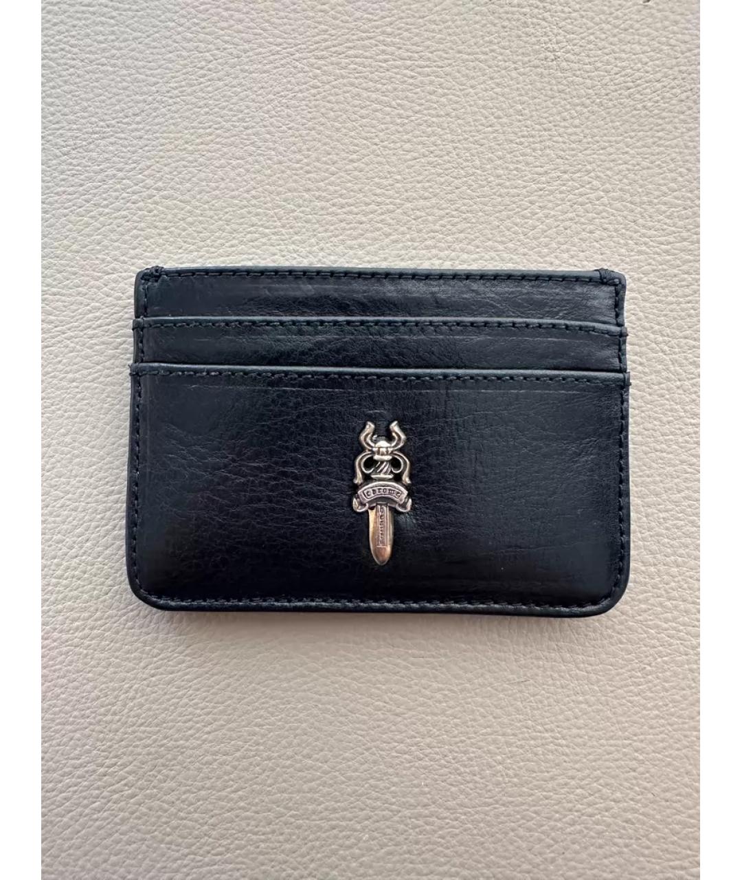 CHROME HEARTS Черный кожаный кардхолдер, фото 3