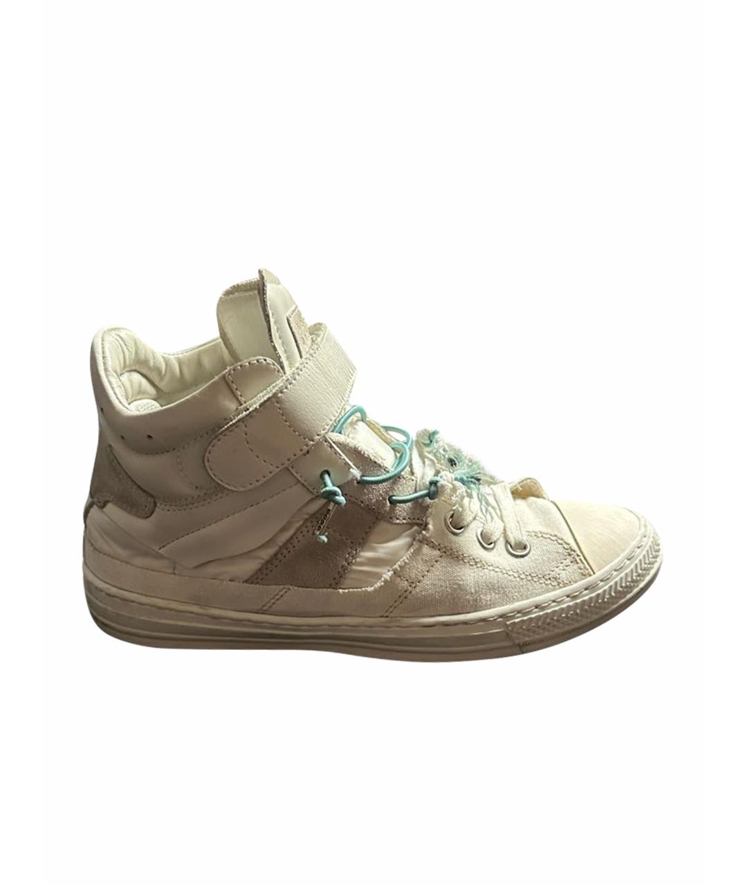 MAISON MARGIELA Белые кожаные кеды, фото 8