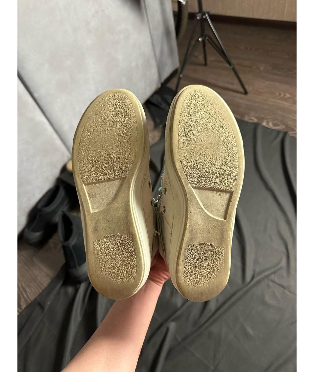 MAISON MARGIELA Белые кожаные кеды, фото 6