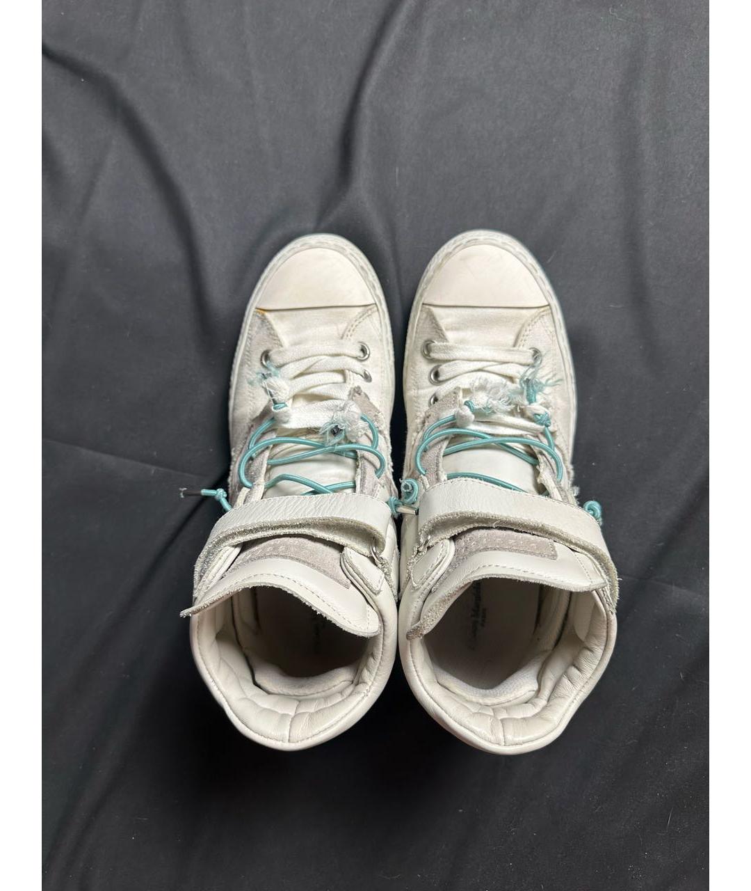 MAISON MARGIELA Белые кожаные кеды, фото 2