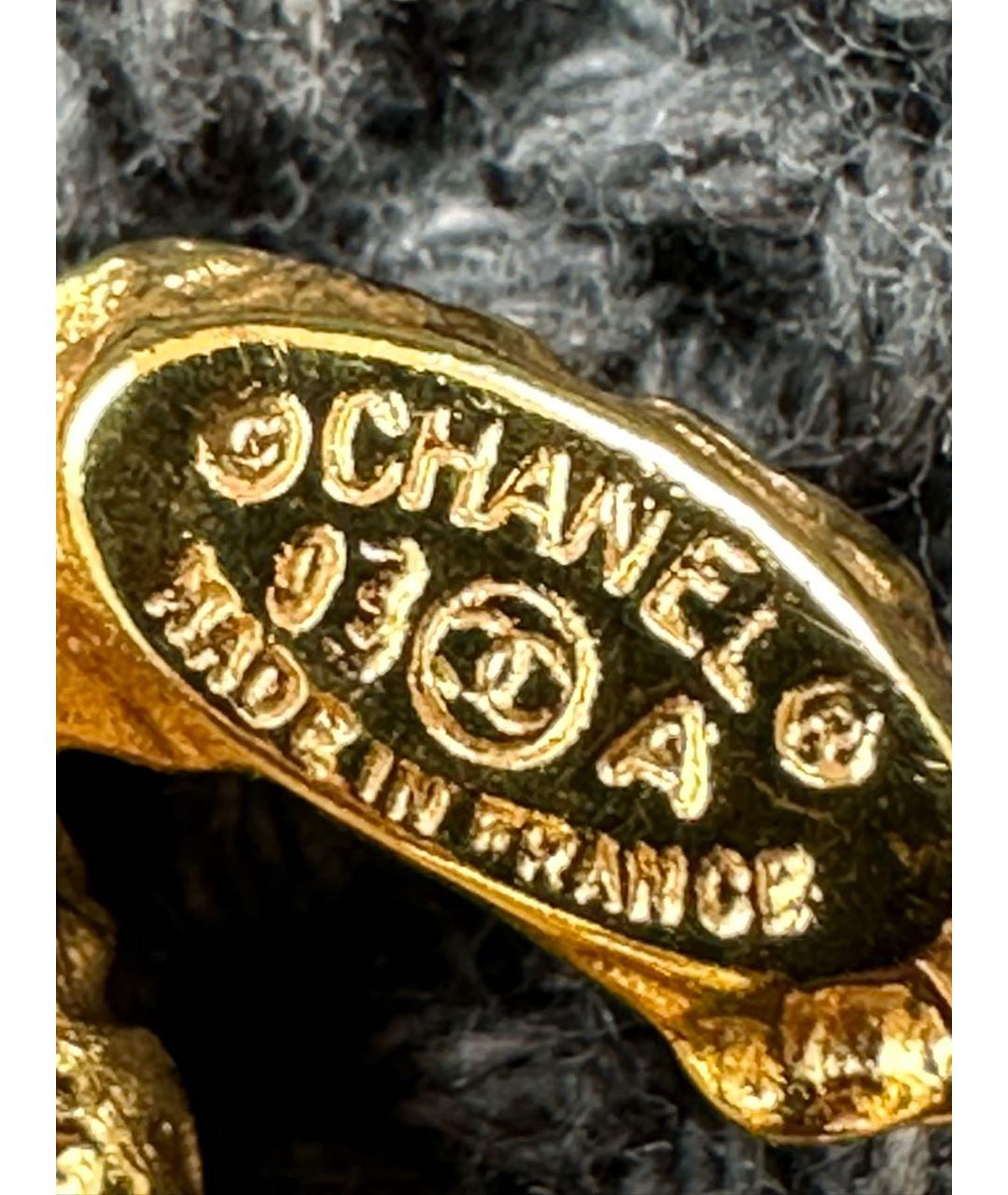 CHANEL Золотые металлические клипсы, фото 5