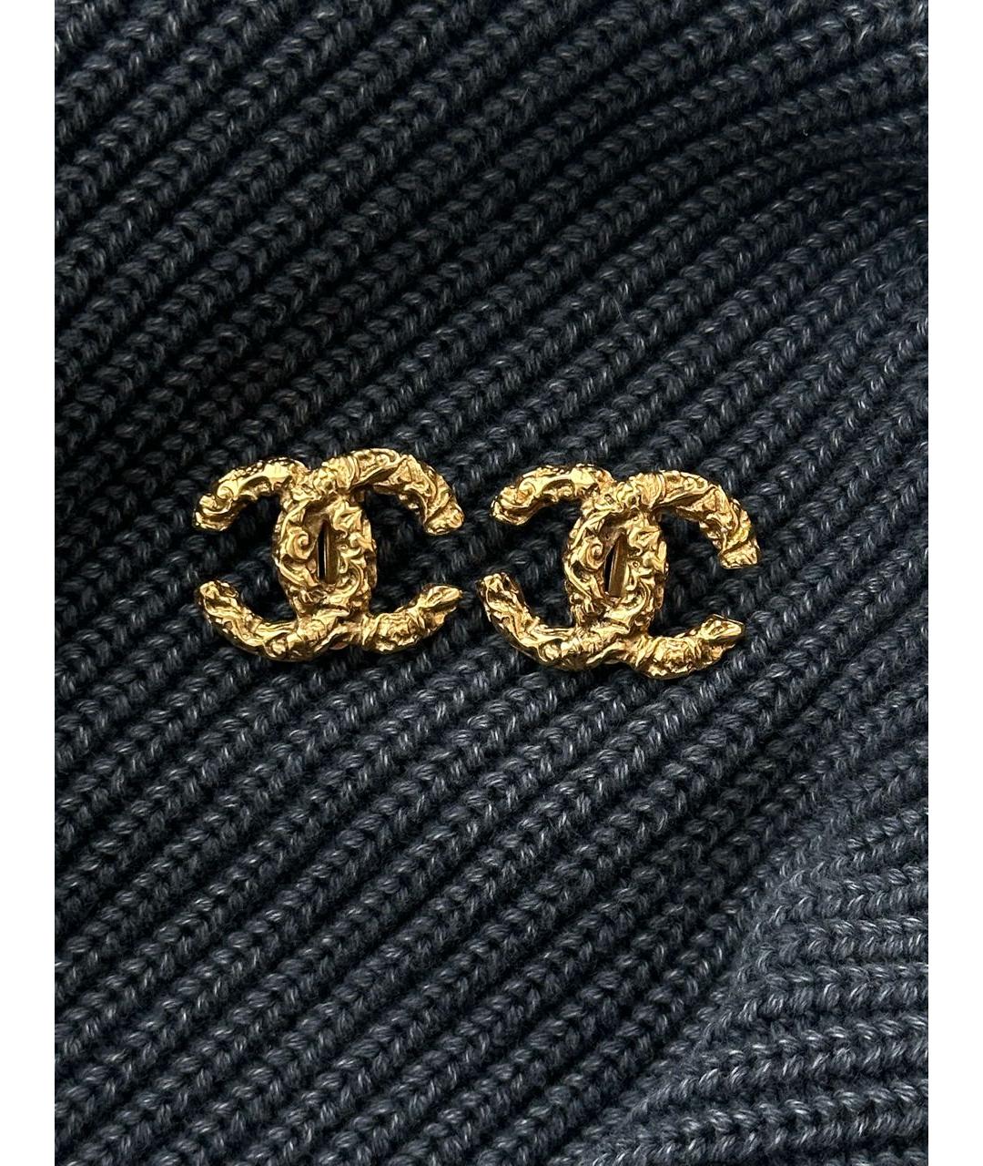 CHANEL Золотые металлические клипсы, фото 6