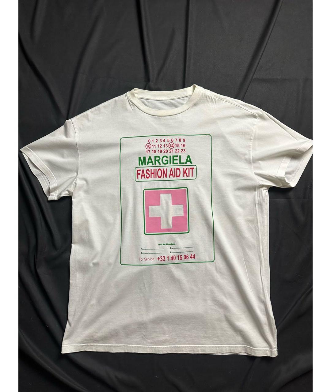 MAISON MARGIELA Белая хлопковая футболка, фото 7