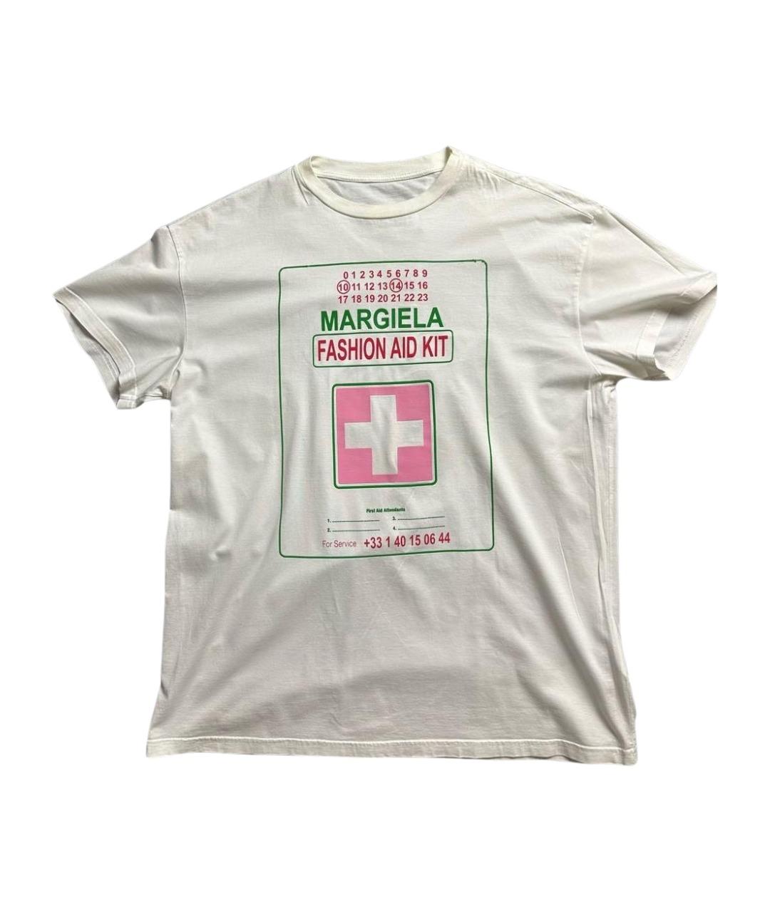 MAISON MARGIELA Белая хлопковая футболка, фото 1