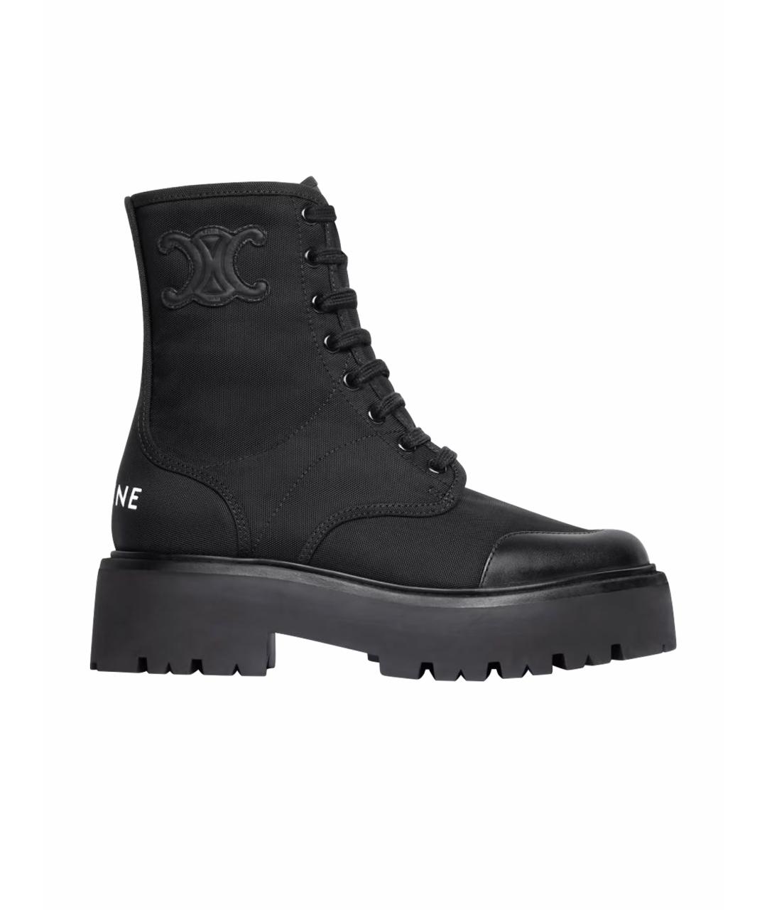 CELINE Черные текстильные ботинки, фото 1