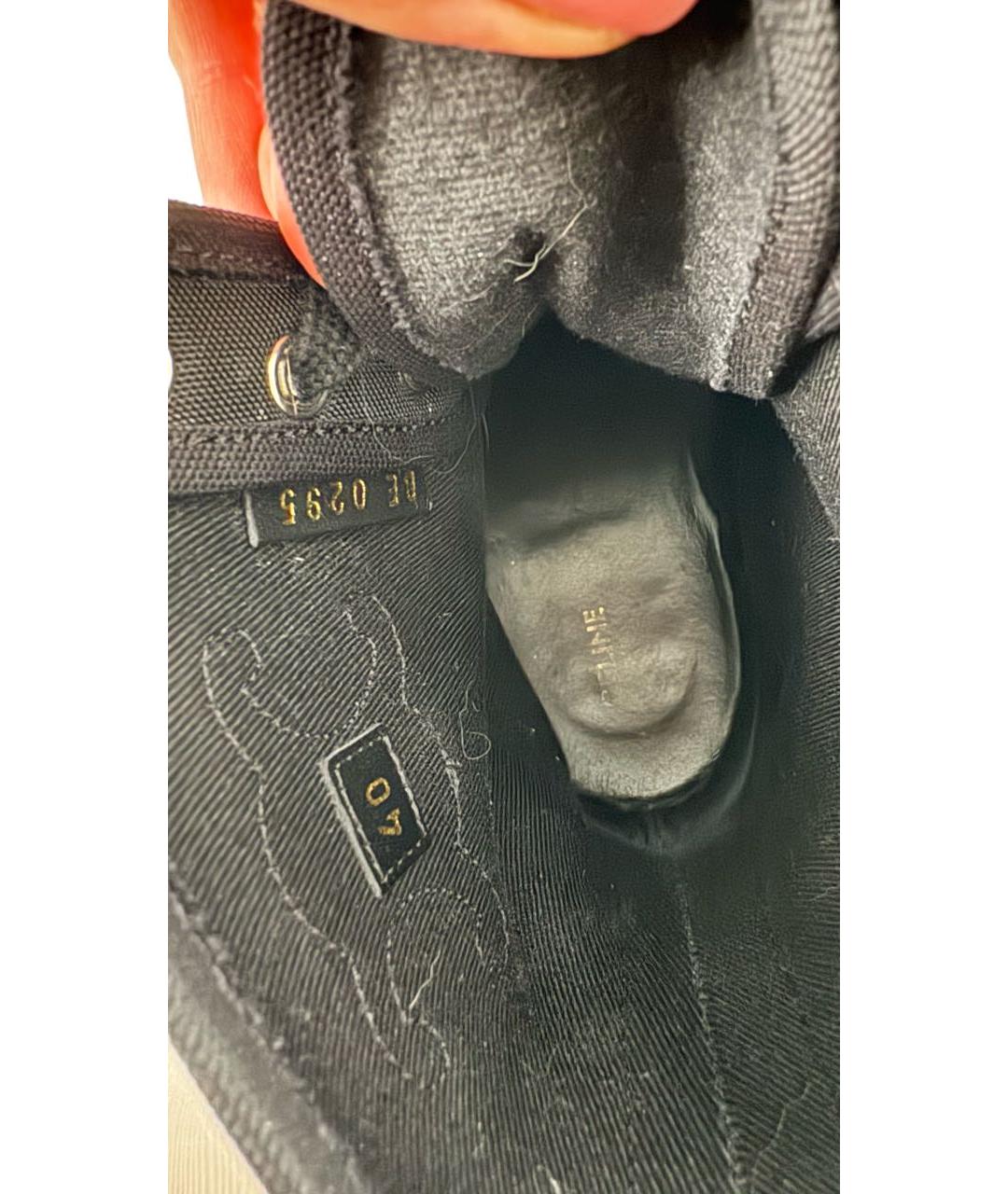 CELINE Черные текстильные ботинки, фото 8