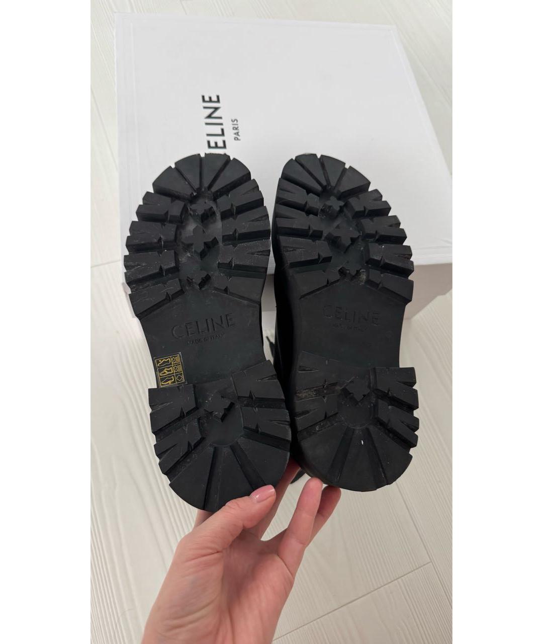 CELINE Черные текстильные ботинки, фото 6