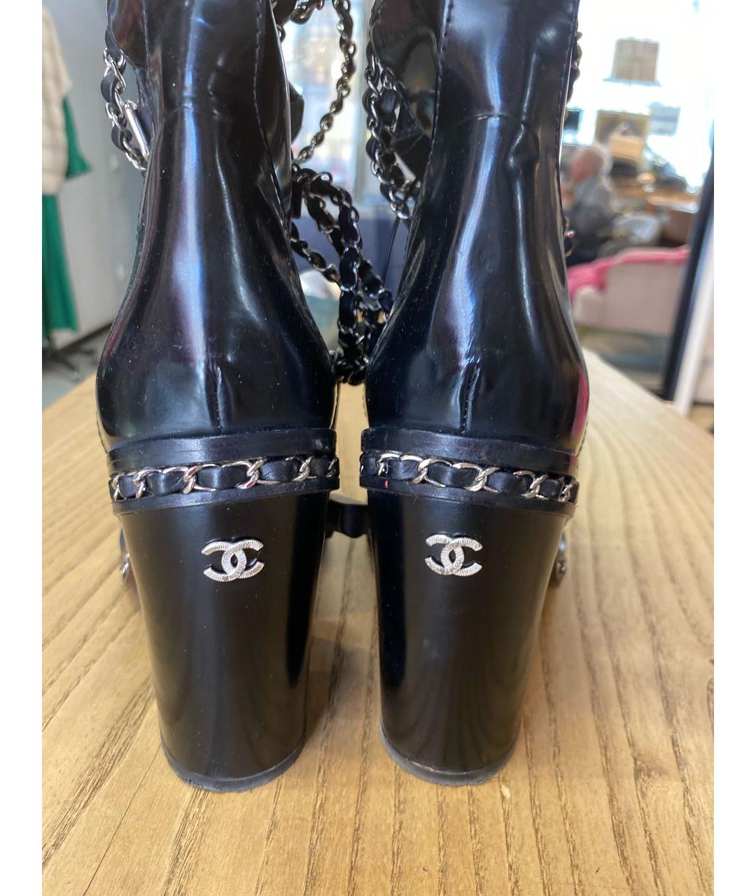 CHANEL Черные кожаные ботильоны, фото 2