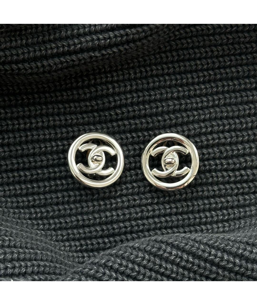 CHANEL Серебряные металлические клипсы, фото 4