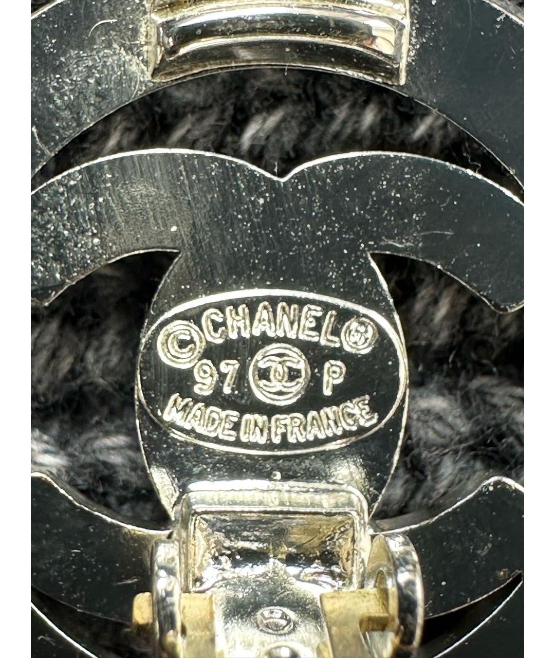 CHANEL Серебряные металлические клипсы, фото 3