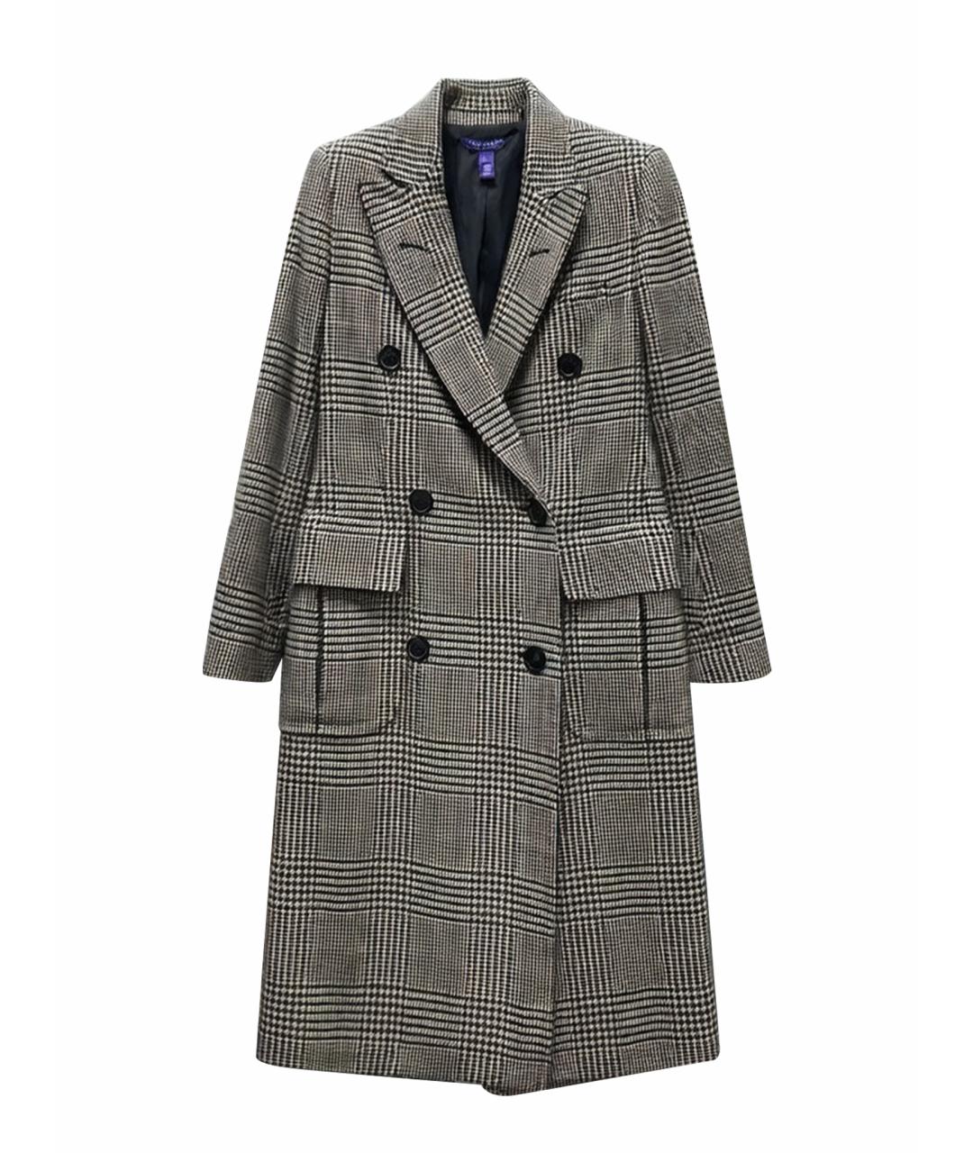 RALPH LAUREN COLLECTION Серое шерстяное пальто, фото 1