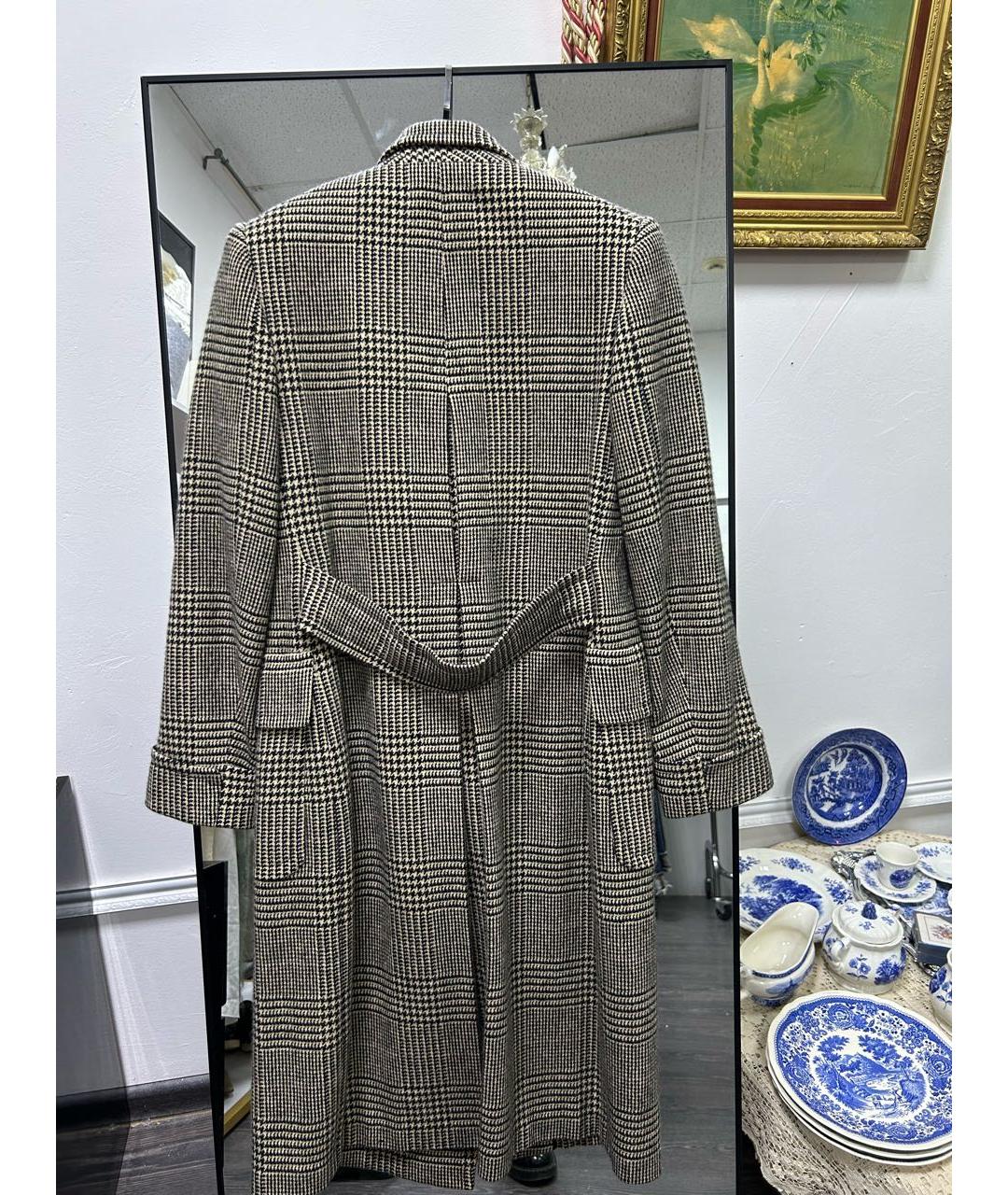 RALPH LAUREN COLLECTION Серое шерстяное пальто, фото 3