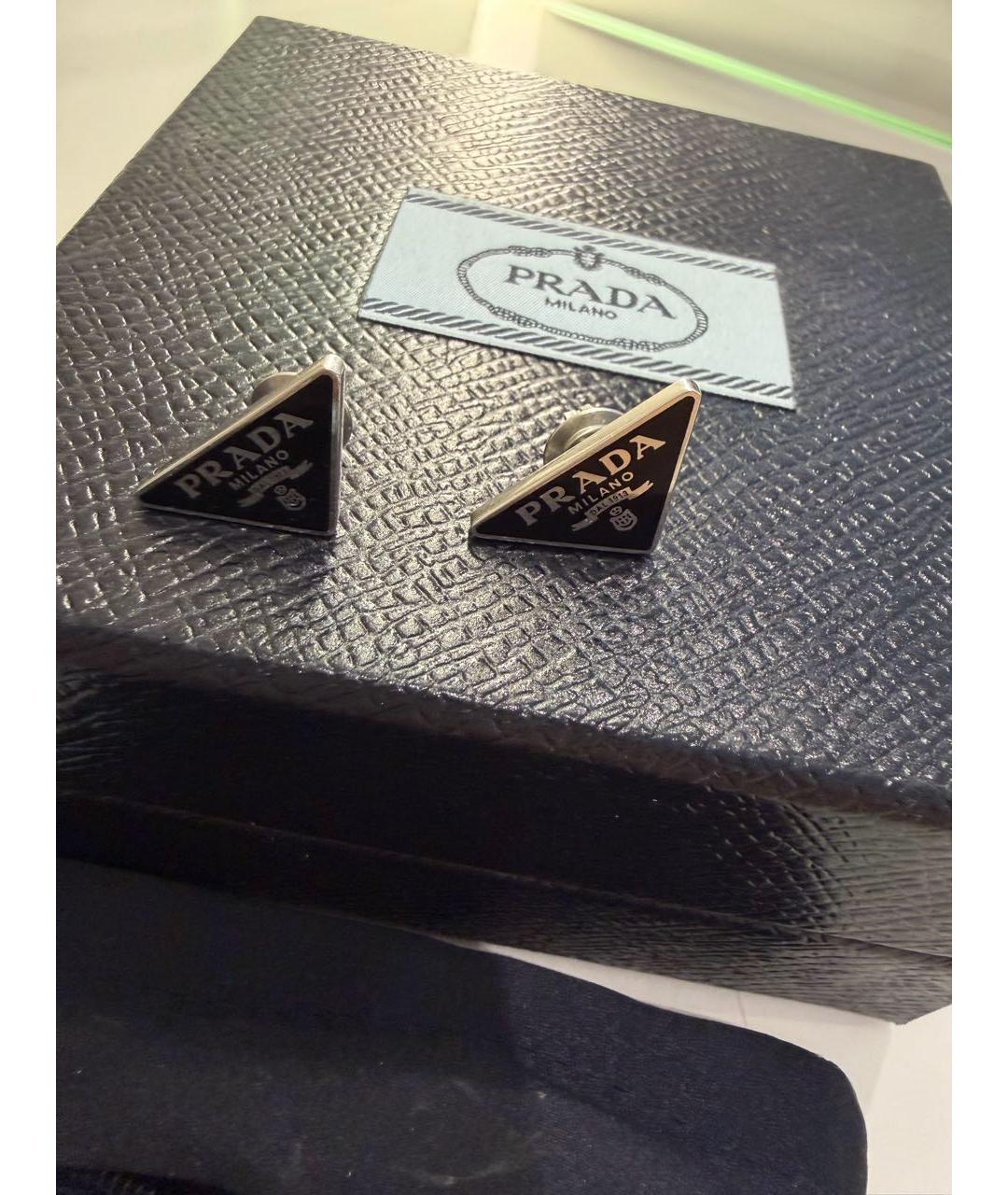 PRADA Черные серьги, фото 3