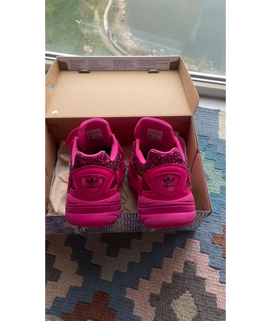 ADIDAS Фуксия текстильные кроссовки, фото 4