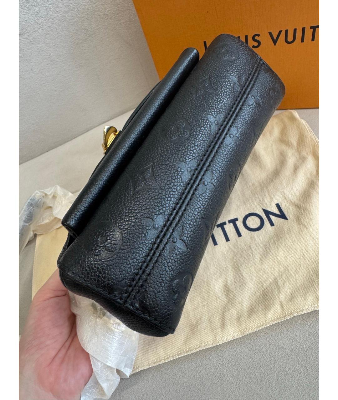 LOUIS VUITTON Черная кожаная сумка через плечо, фото 4