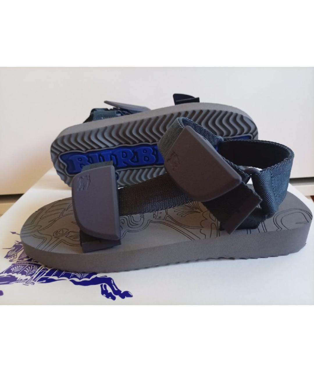 BURBERRY Темно-синие сандалии, фото 4