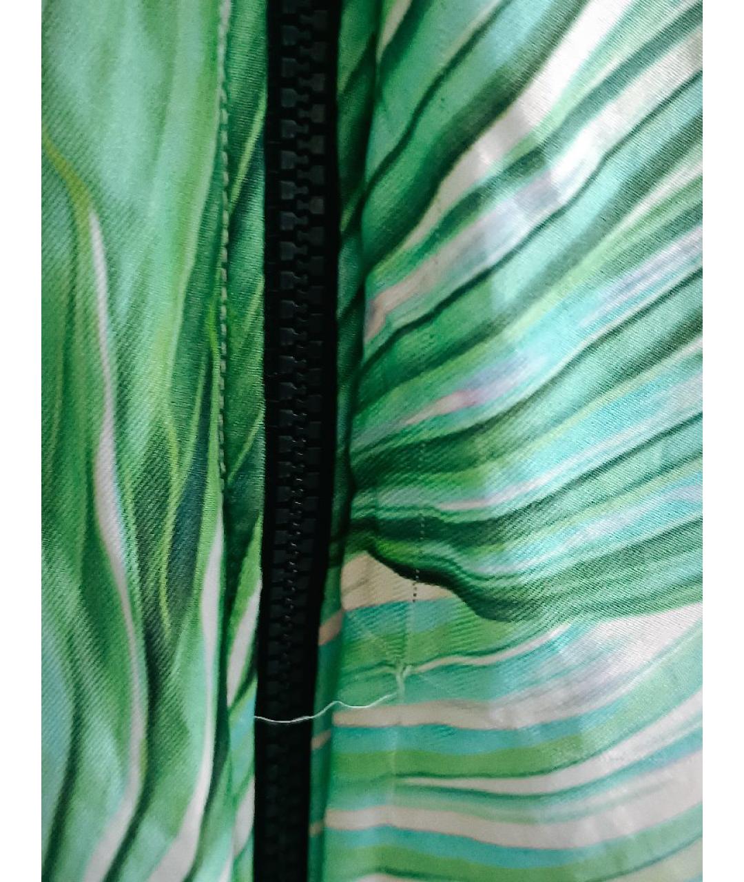 ROBERTO CAVALLI Бирюзовая шелковая спортивная куртка, фото 6