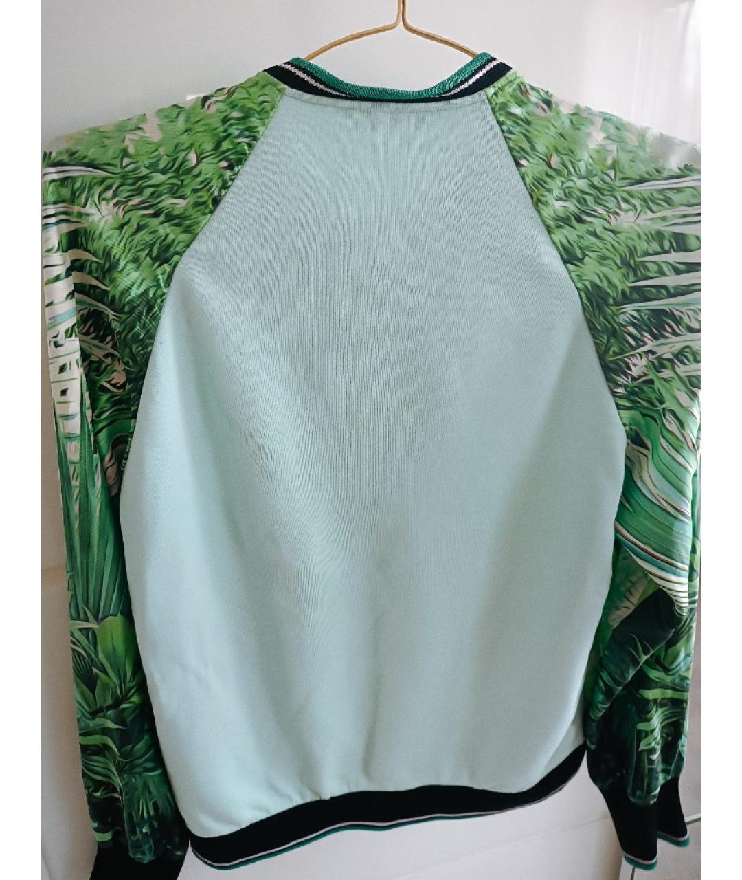 ROBERTO CAVALLI Бирюзовая шелковая спортивная куртка, фото 2