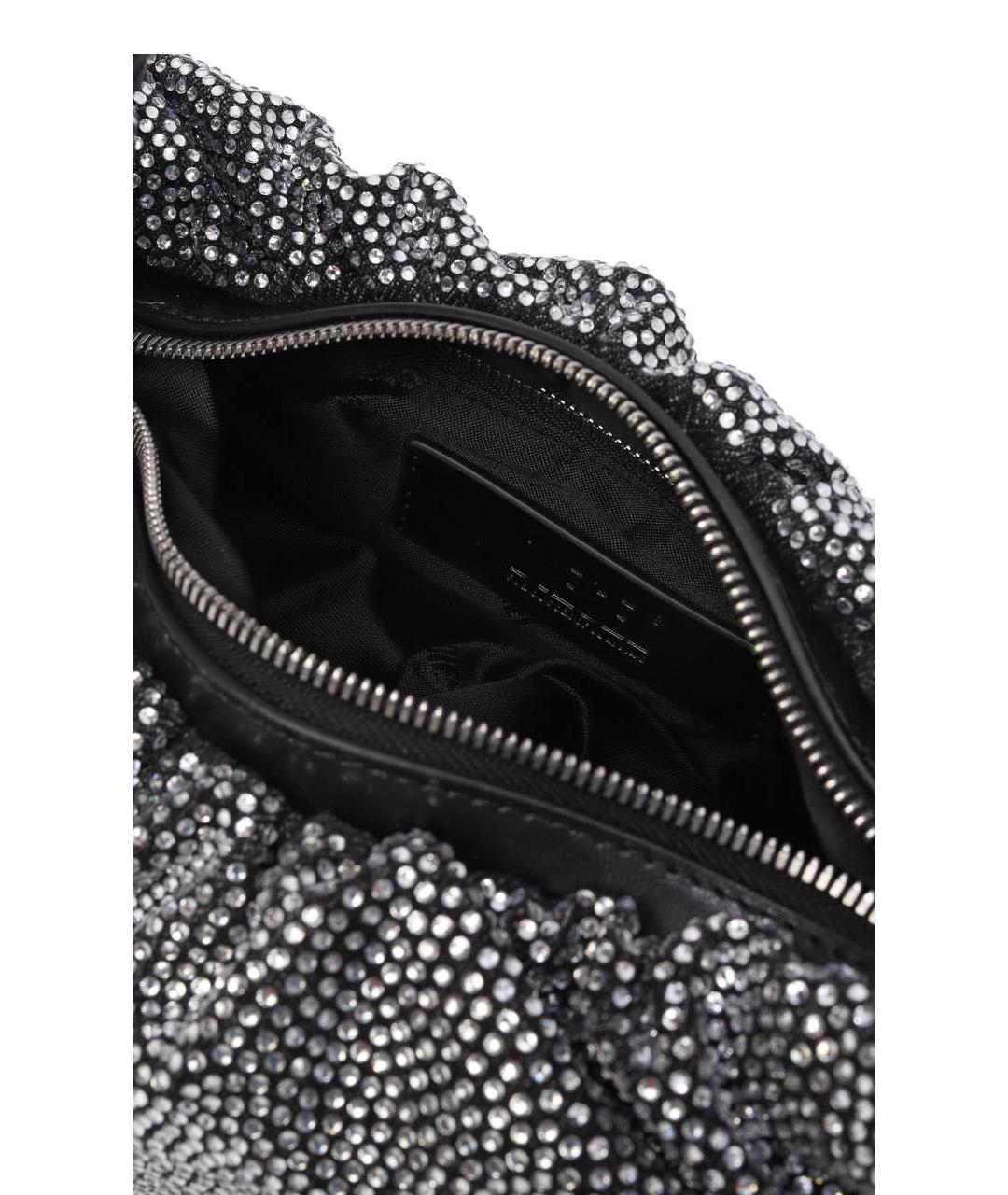 DIESEL Серебряная хлопковая сумка через плечо, фото 3