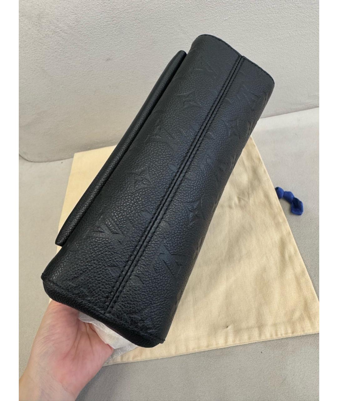 LOUIS VUITTON Черная кожаная сумка через плечо, фото 4