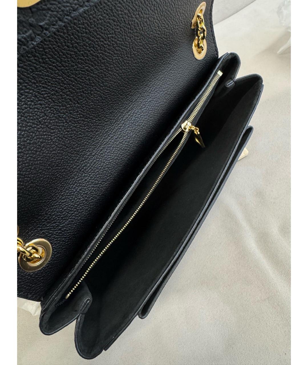 LOUIS VUITTON Черная кожаная сумка через плечо, фото 6