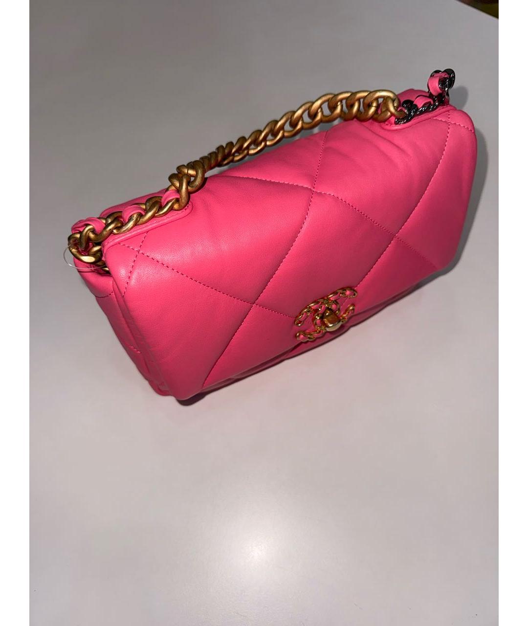 CHANEL Розовая кожаная сумка через плечо, фото 7