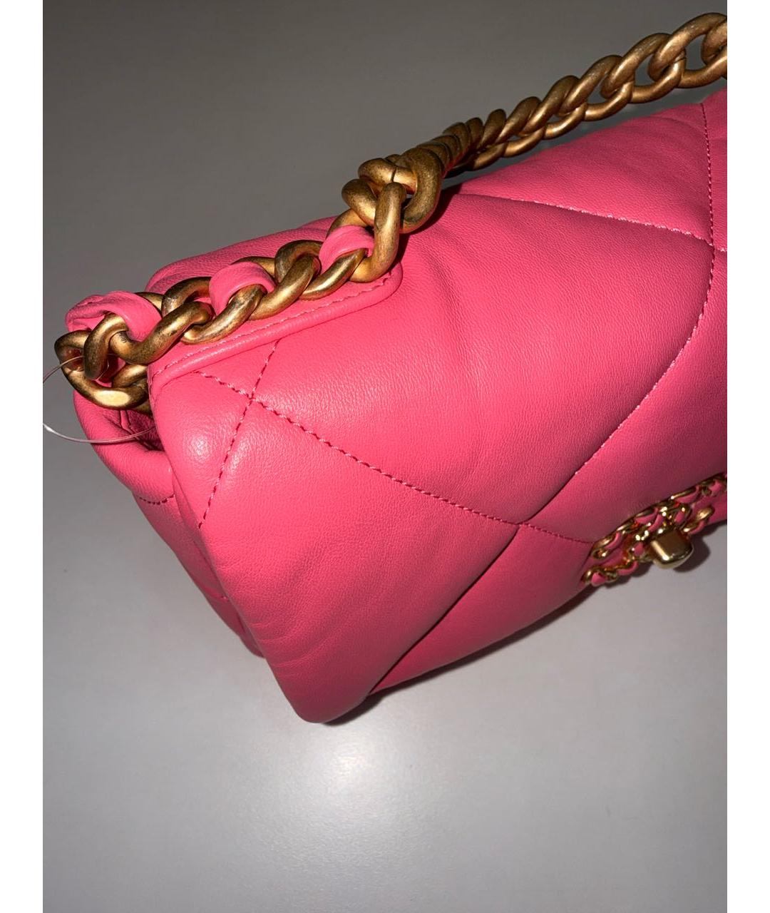 CHANEL Розовая кожаная сумка через плечо, фото 6