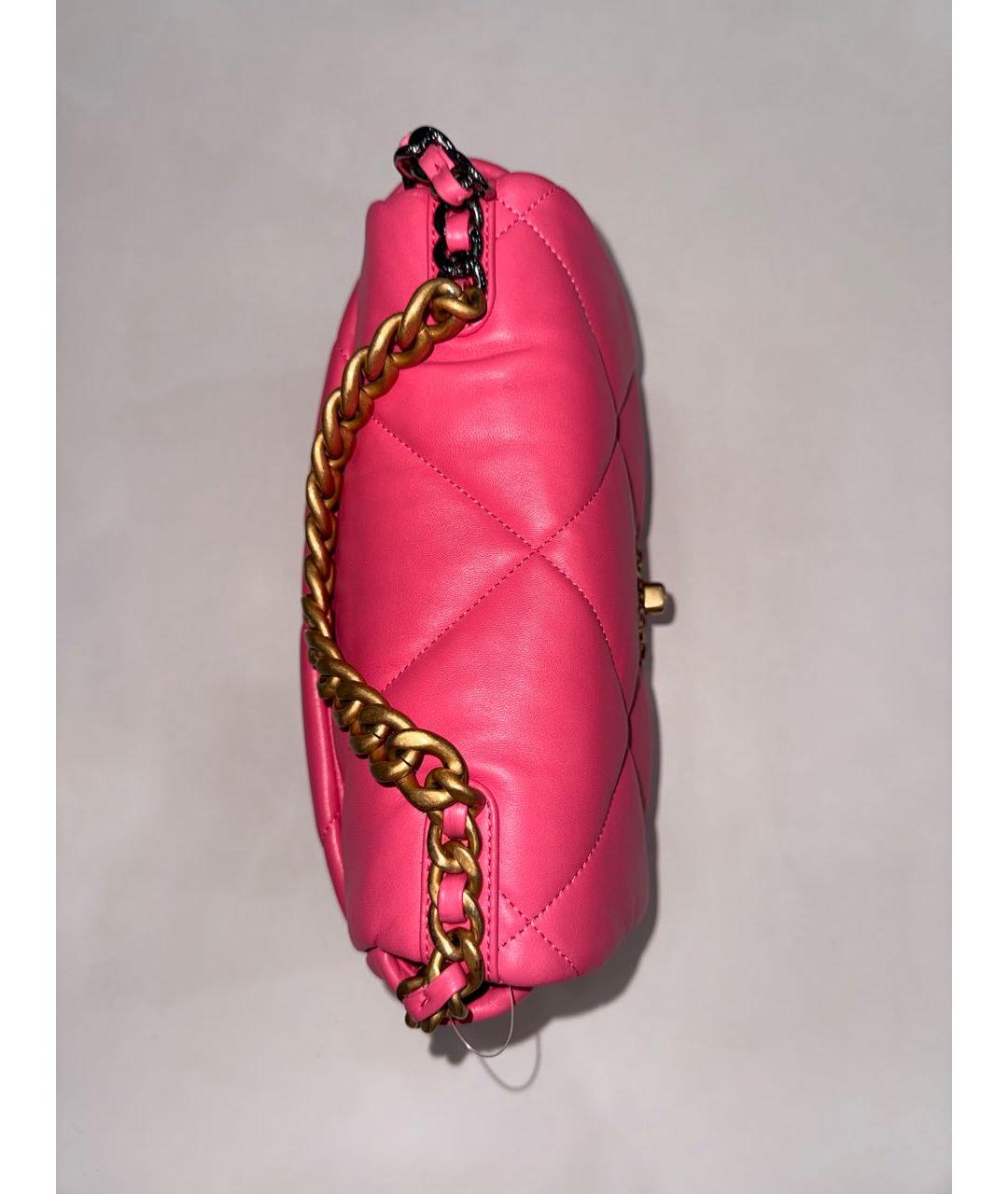 CHANEL Розовая кожаная сумка через плечо, фото 3