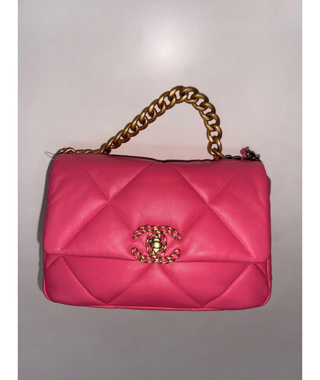 CHANEL Розовая кожаная сумка через плечо, фото 9