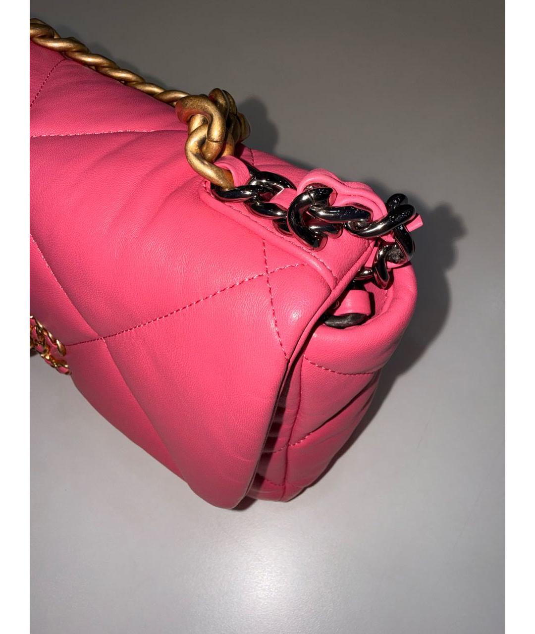 CHANEL Розовая кожаная сумка через плечо, фото 8
