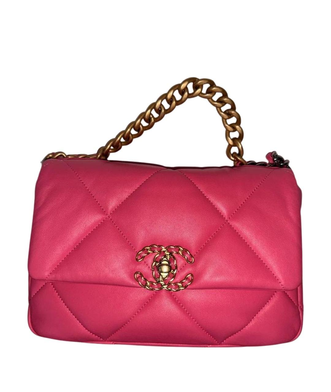 CHANEL Розовая кожаная сумка через плечо, фото 1
