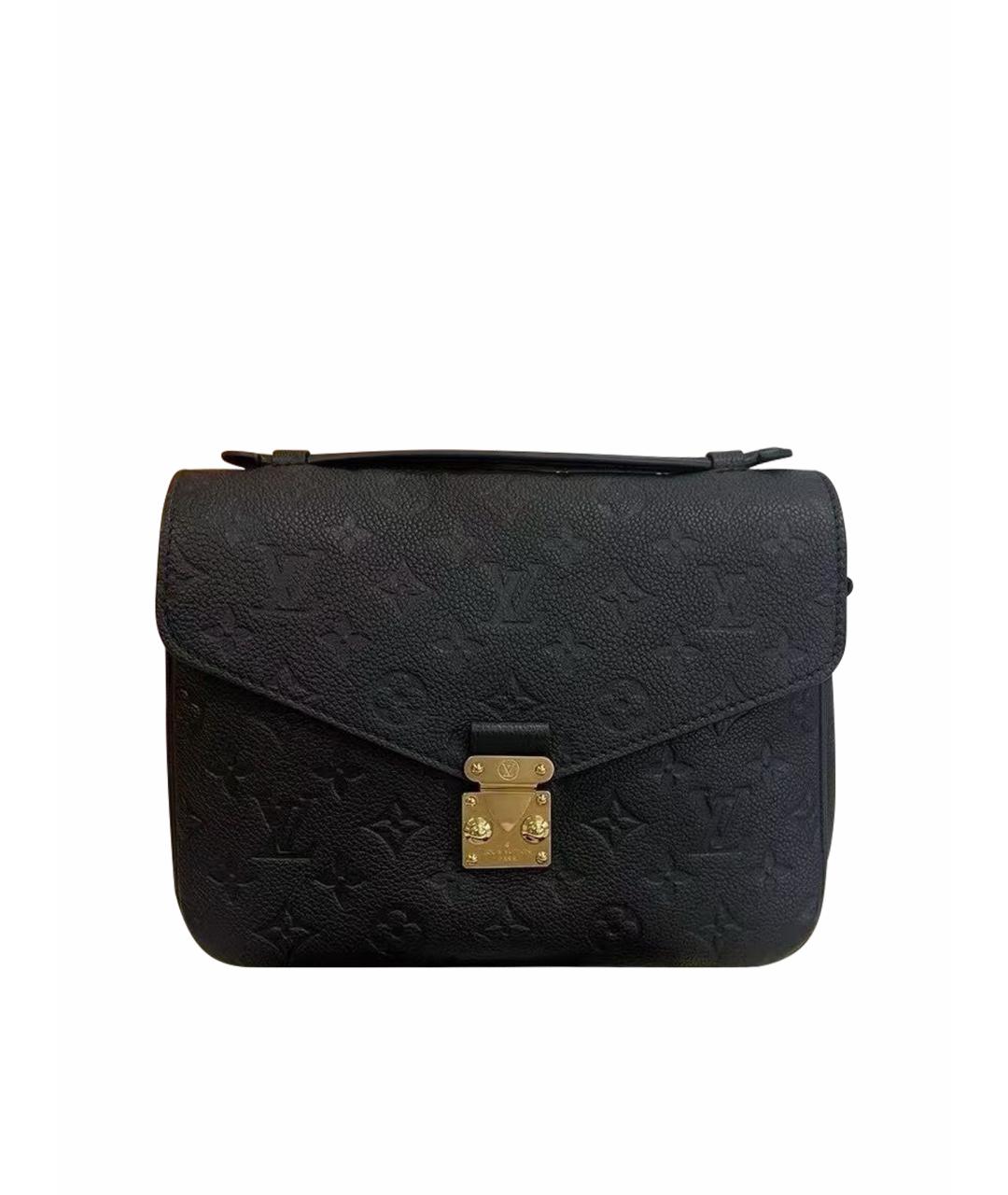 LOUIS VUITTON Черная кожаная сумка через плечо, фото 1