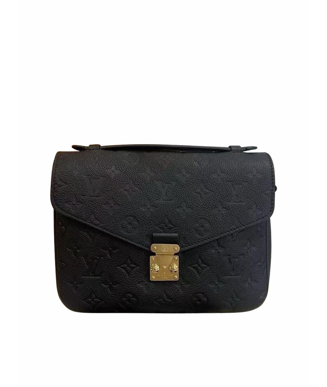 LOUIS VUITTON Черная кожаная сумка через плечо, фото 7