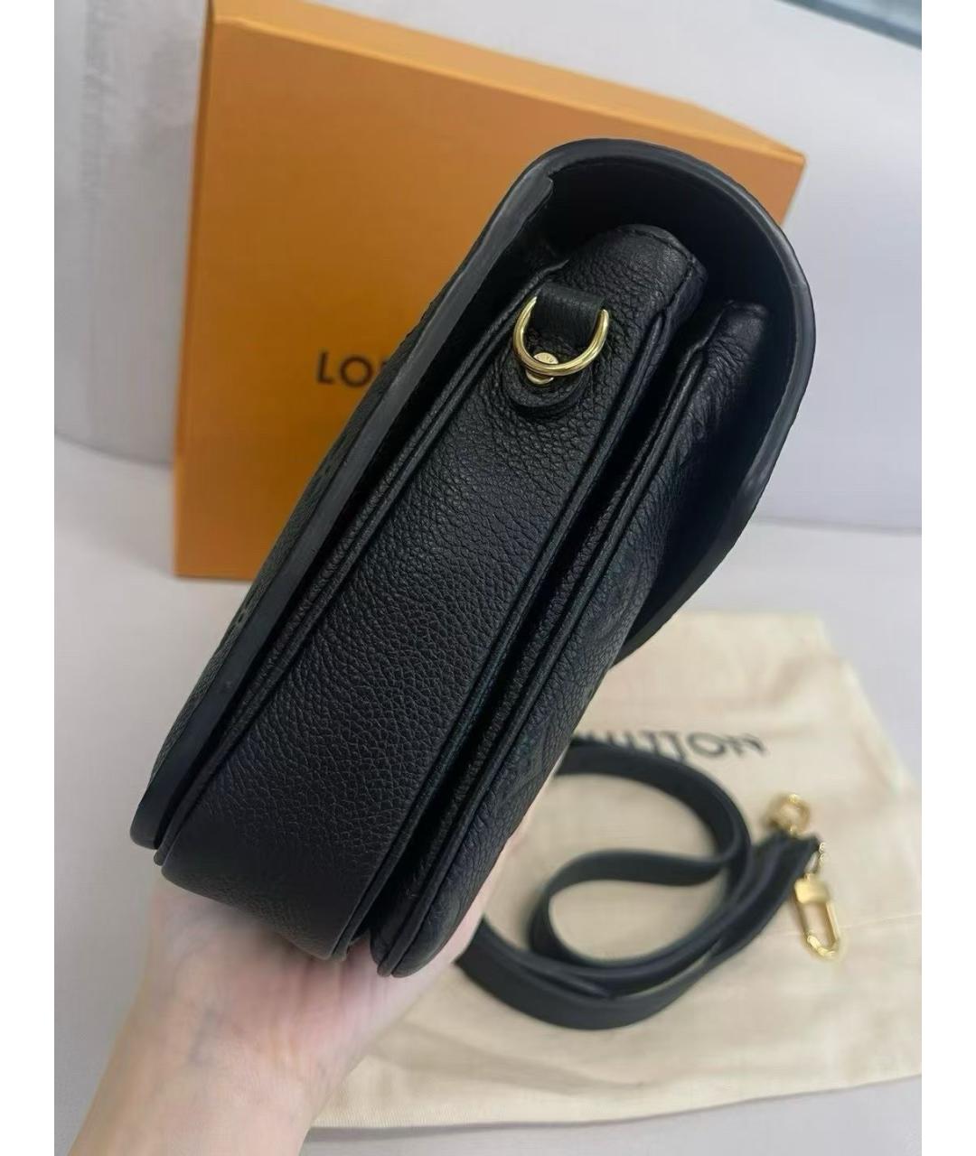 LOUIS VUITTON Черная кожаная сумка через плечо, фото 5