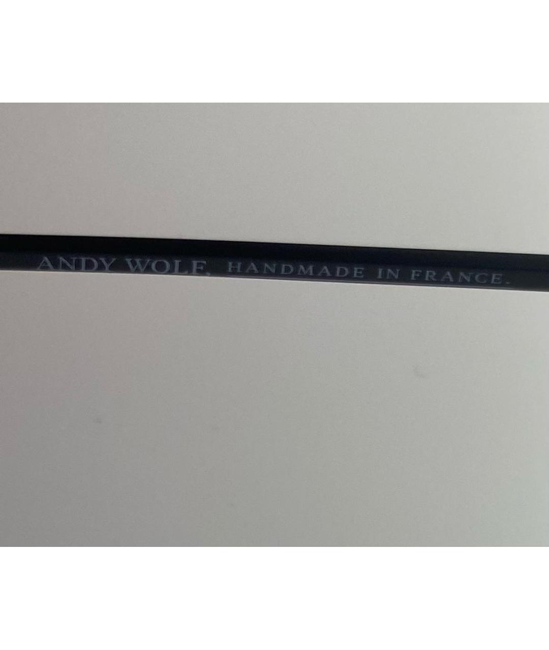 ANDY WOLF EYEWEAR Черные металлические солнцезащитные очки, фото 7