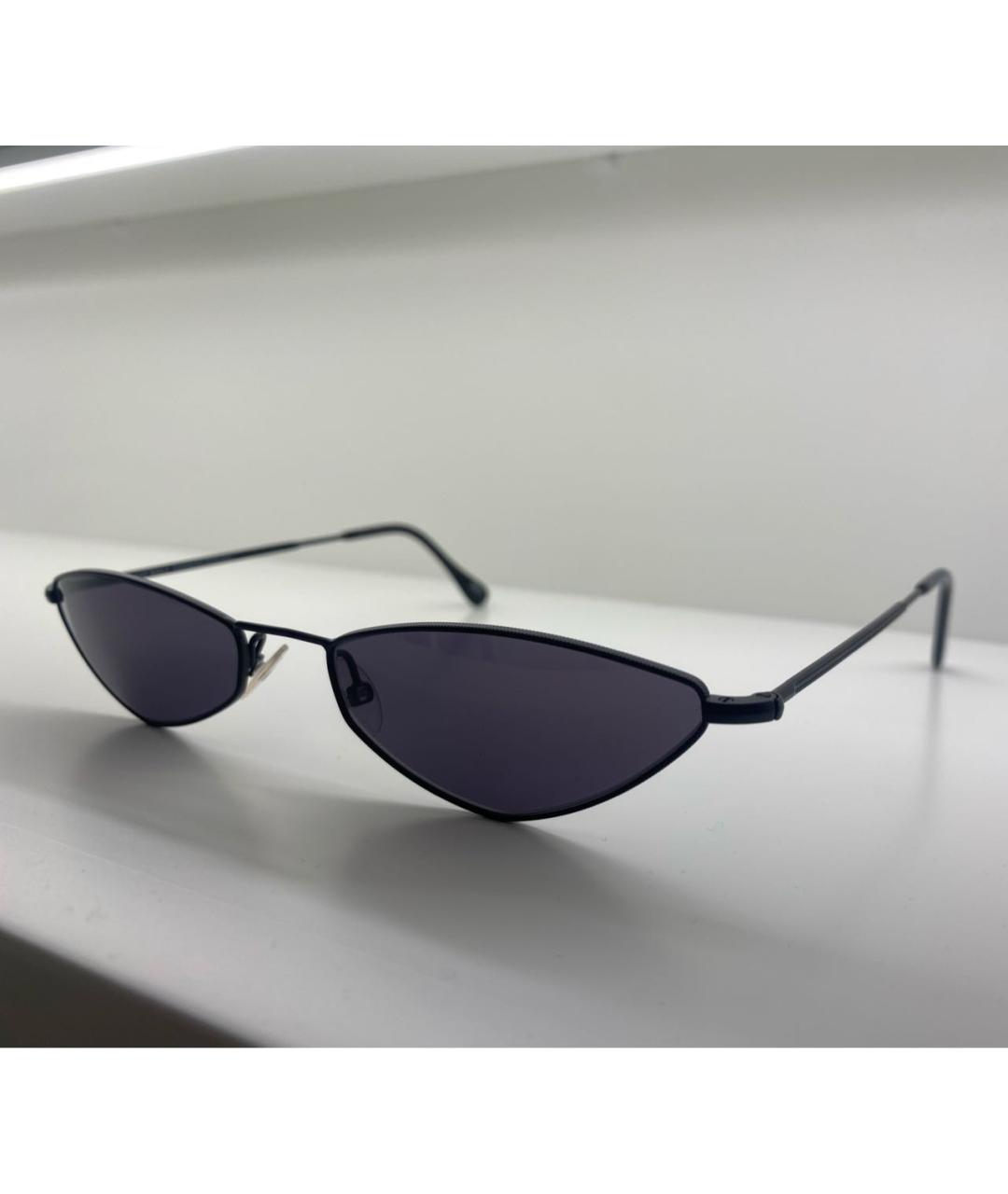 ANDY WOLF EYEWEAR Черные металлические солнцезащитные очки, фото 3