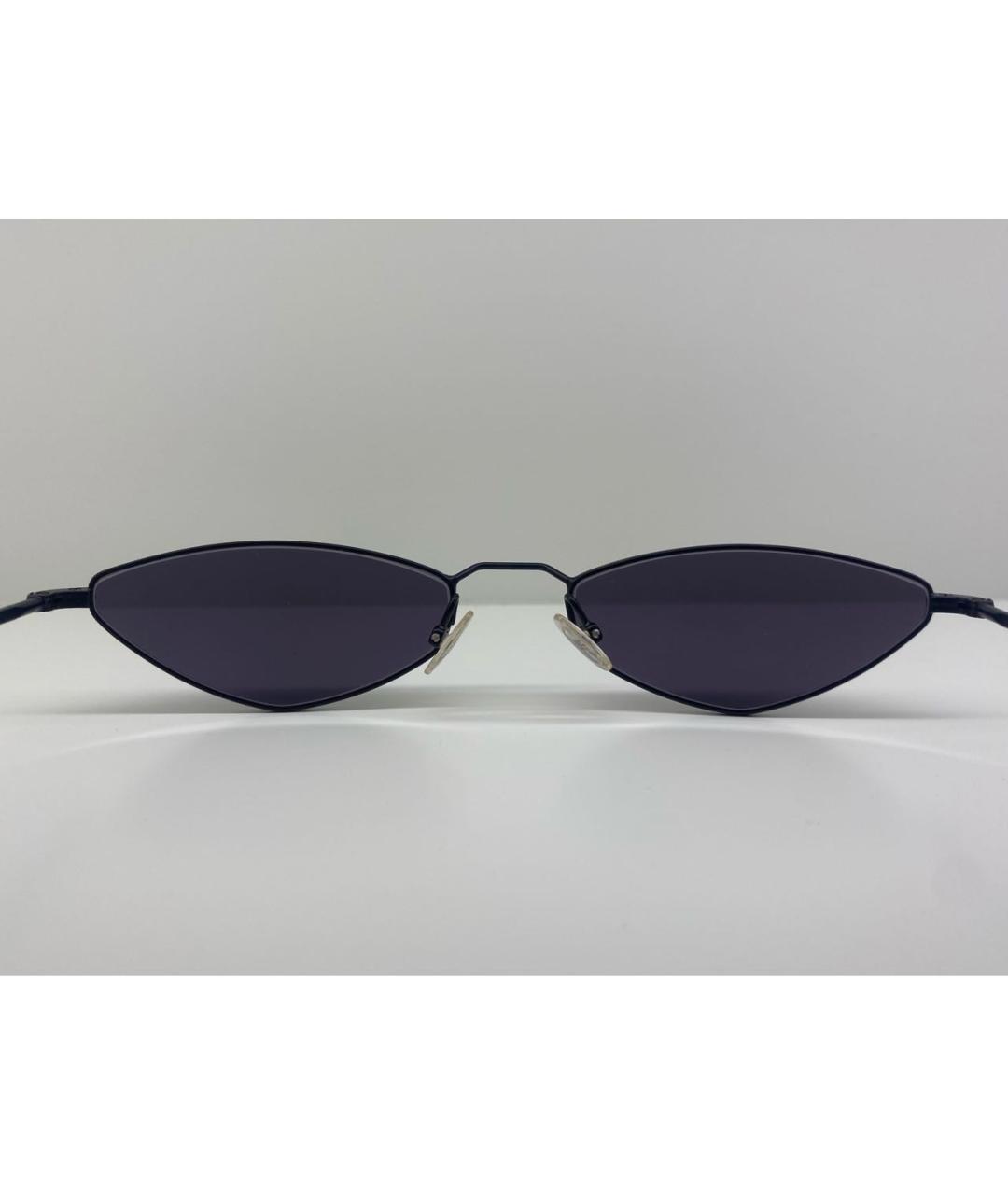 ANDY WOLF EYEWEAR Черные металлические солнцезащитные очки, фото 5