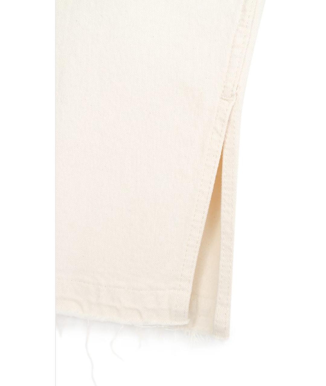 RE/DONE Бежевые хлопковые джинсы слим, фото 8