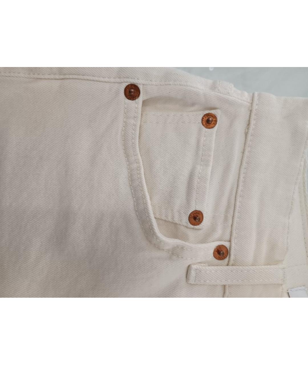 RE/DONE Бежевые хлопковые джинсы слим, фото 4