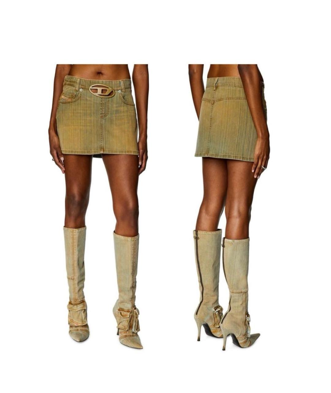 DIESEL Хлопко-эластановая юбка мини, фото 8