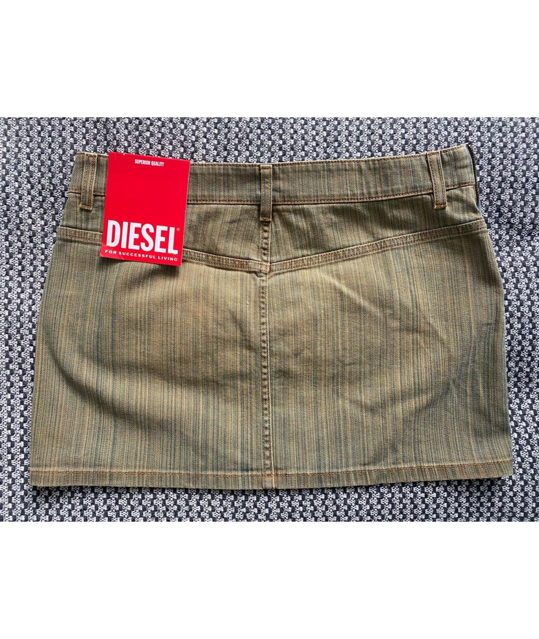 DIESEL Хлопко-эластановая юбка мини, фото 2